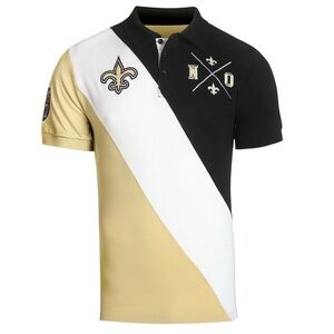 NFL Black, Gold, and White Polo Shirt